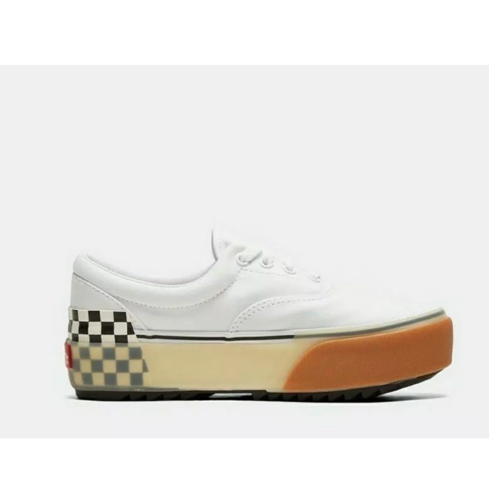 Vans Era Stacked White Checkerboard Sneakers - Picture 4 of 12